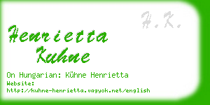 henrietta kuhne business card