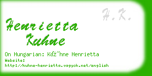 henrietta kuhne business card